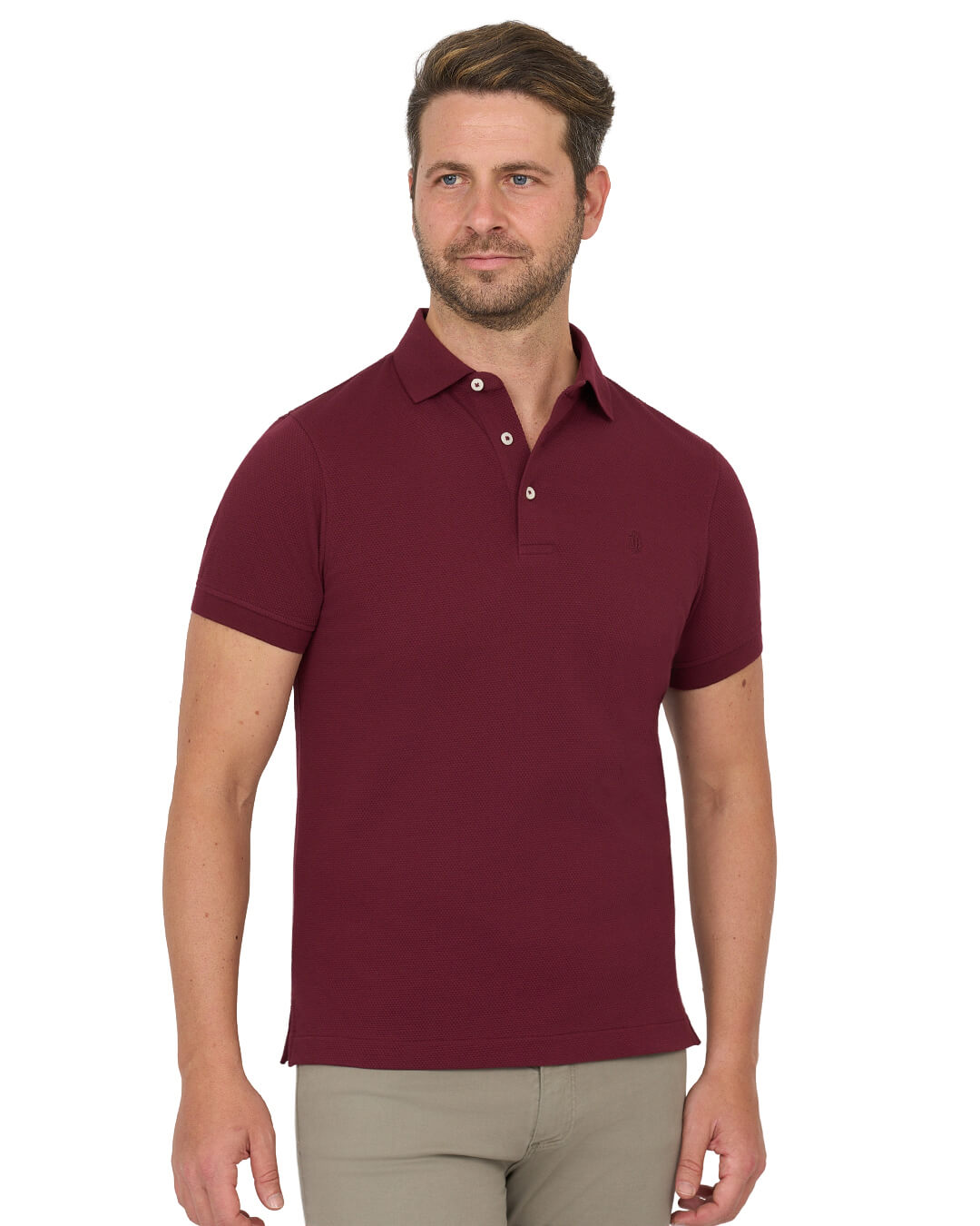 Gagliardi Bordeaux Polo Shirt Popcorn