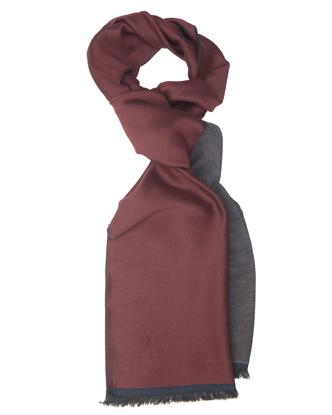 Burgundy Double Sided Italian Mohair & Cotton Blend Scarf