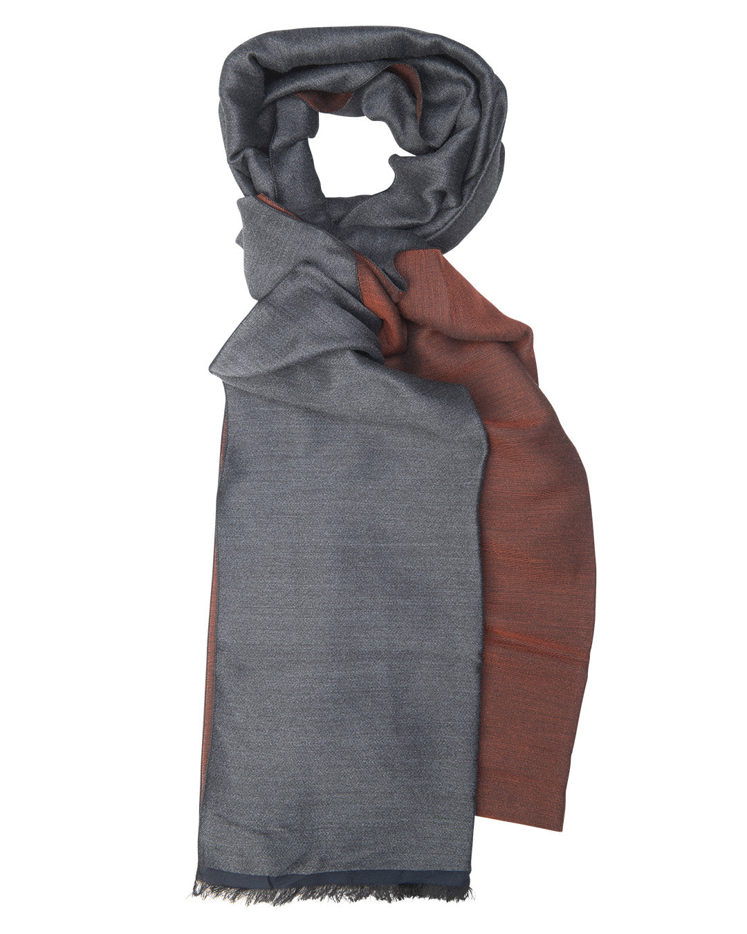 Grey Double Sided Italian Mohair & Cotton Blend Scarf