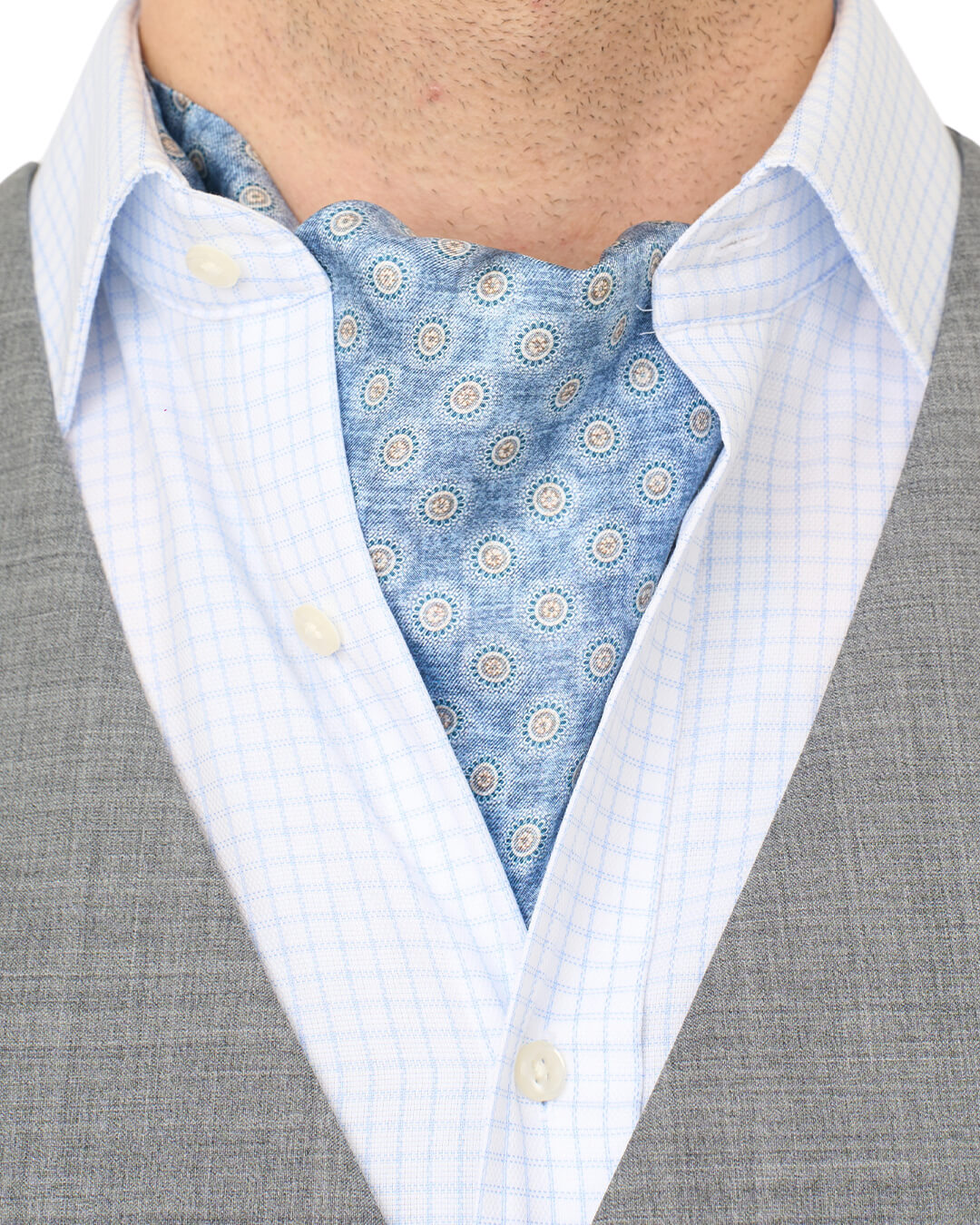 Blue Print Cravat