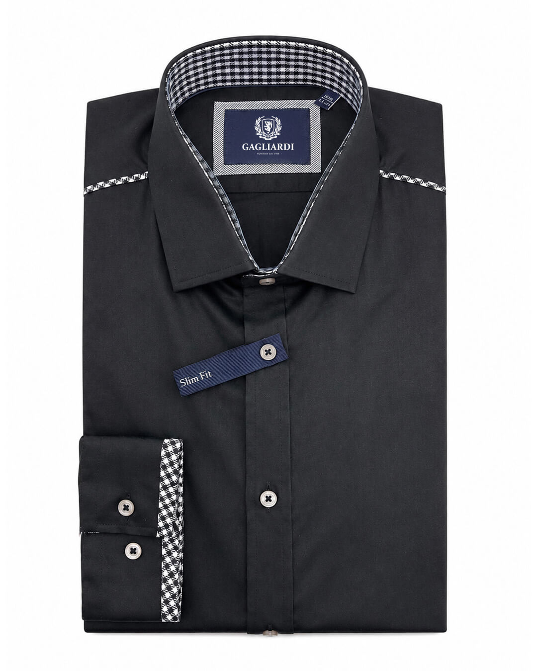 Plain Black Satin Shirt