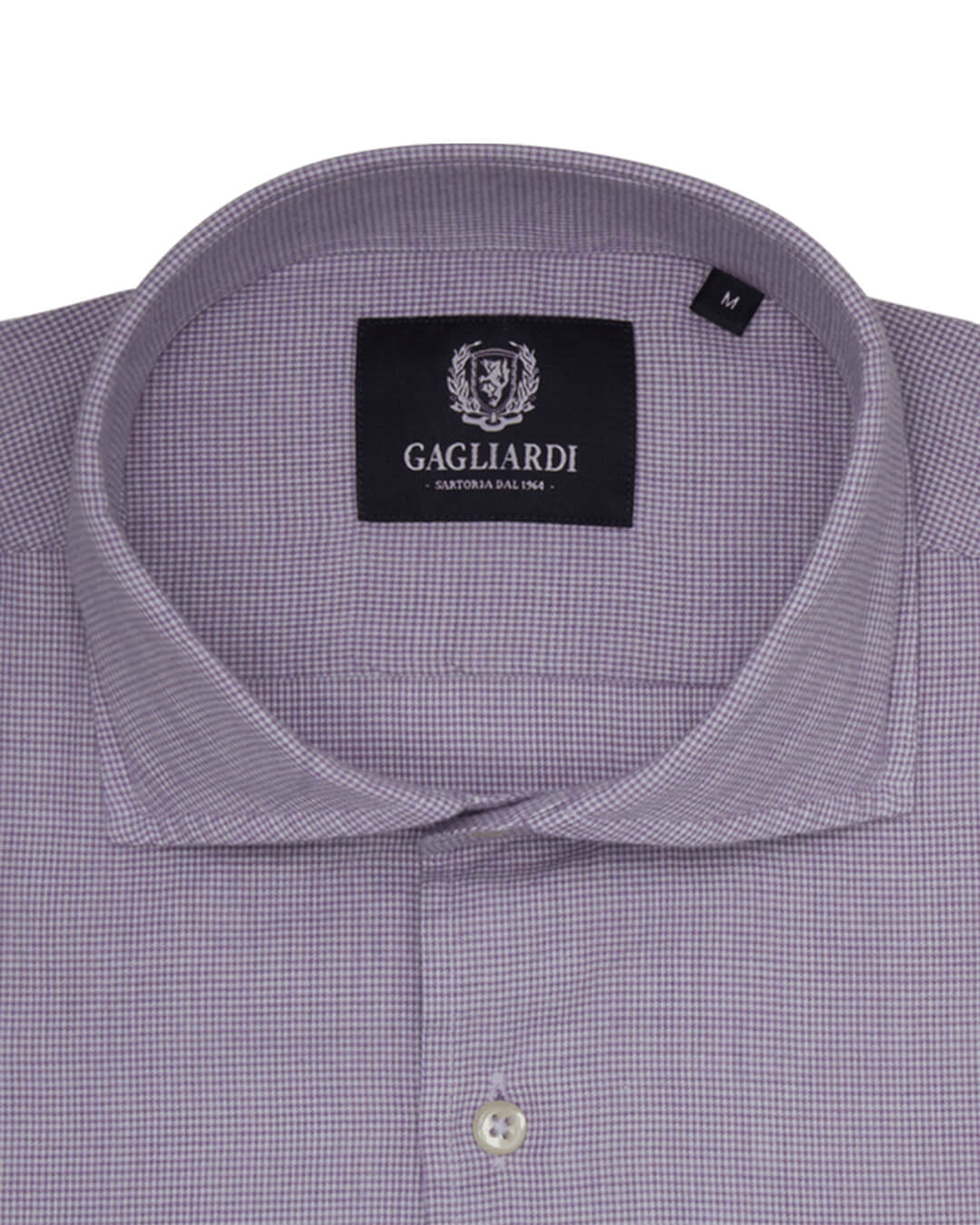 Purple Flannel Puppytooth Slim Fit Extreme Cutaway Shirt