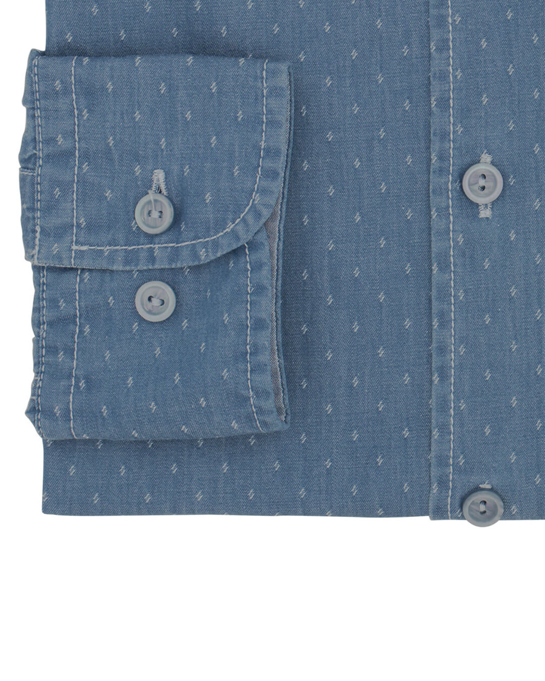 Slim Fit Blue Diamond Dobby Cotton Shirt