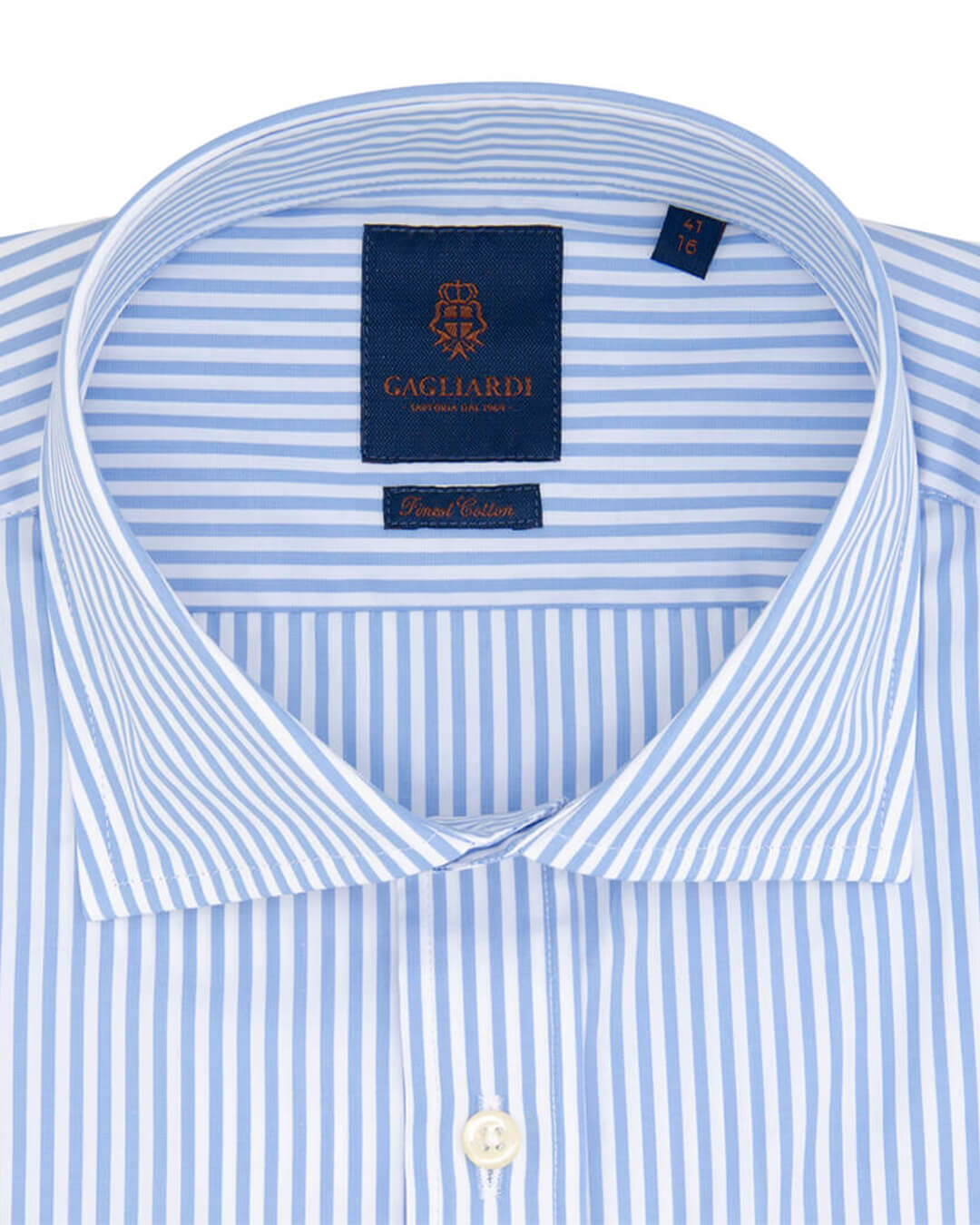 Slim Fit Sky Bengal Stripe Poplin Cotton Shirt