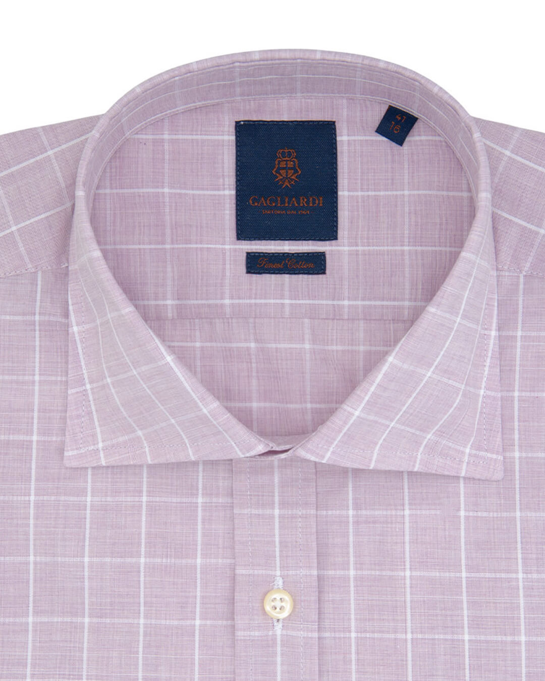 Slim Fit Pink Melange Windowpane Poplin Cotton Shirt