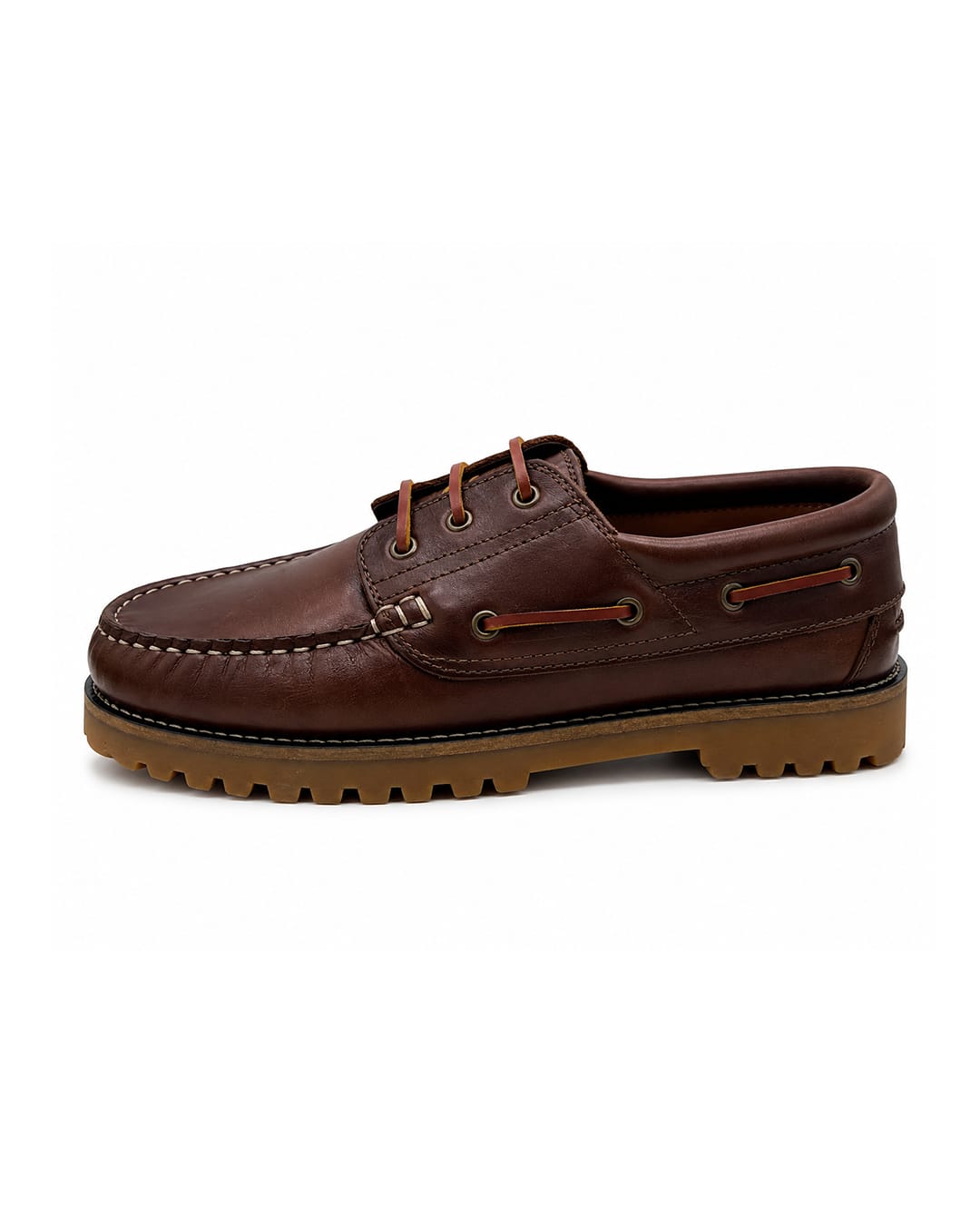 Gagliardi Tan Shoes Boat Cleated Sole