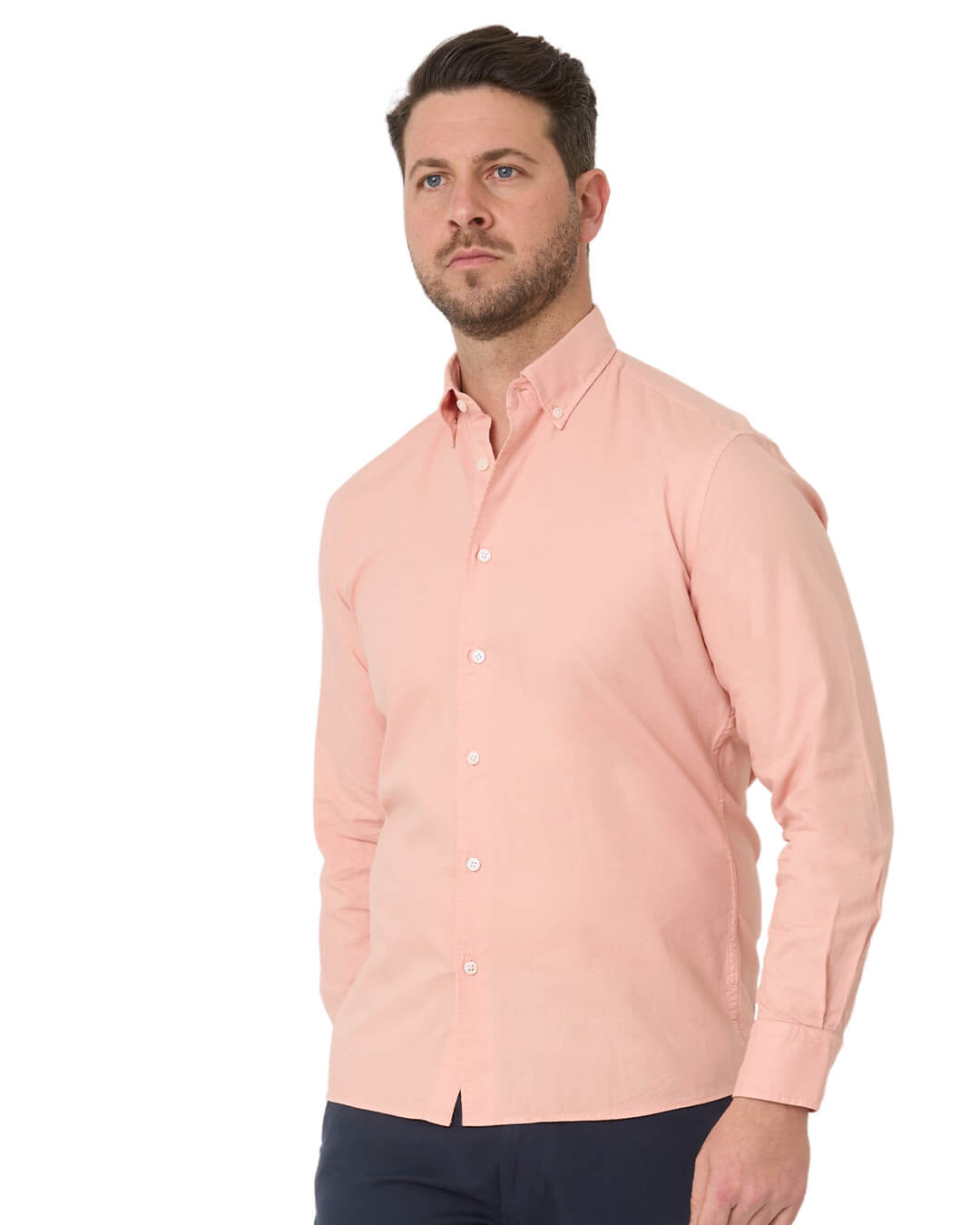 Orange Garment Dyed Oxford Button Down Shirt