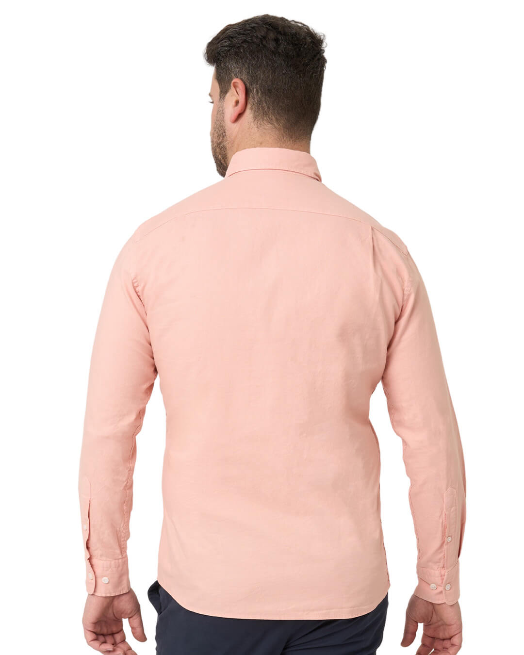 Orange Garment Dyed Oxford Button Down Shirt
