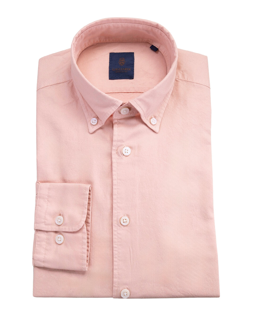Orange Garment Dyed Oxford Button Down Shirt