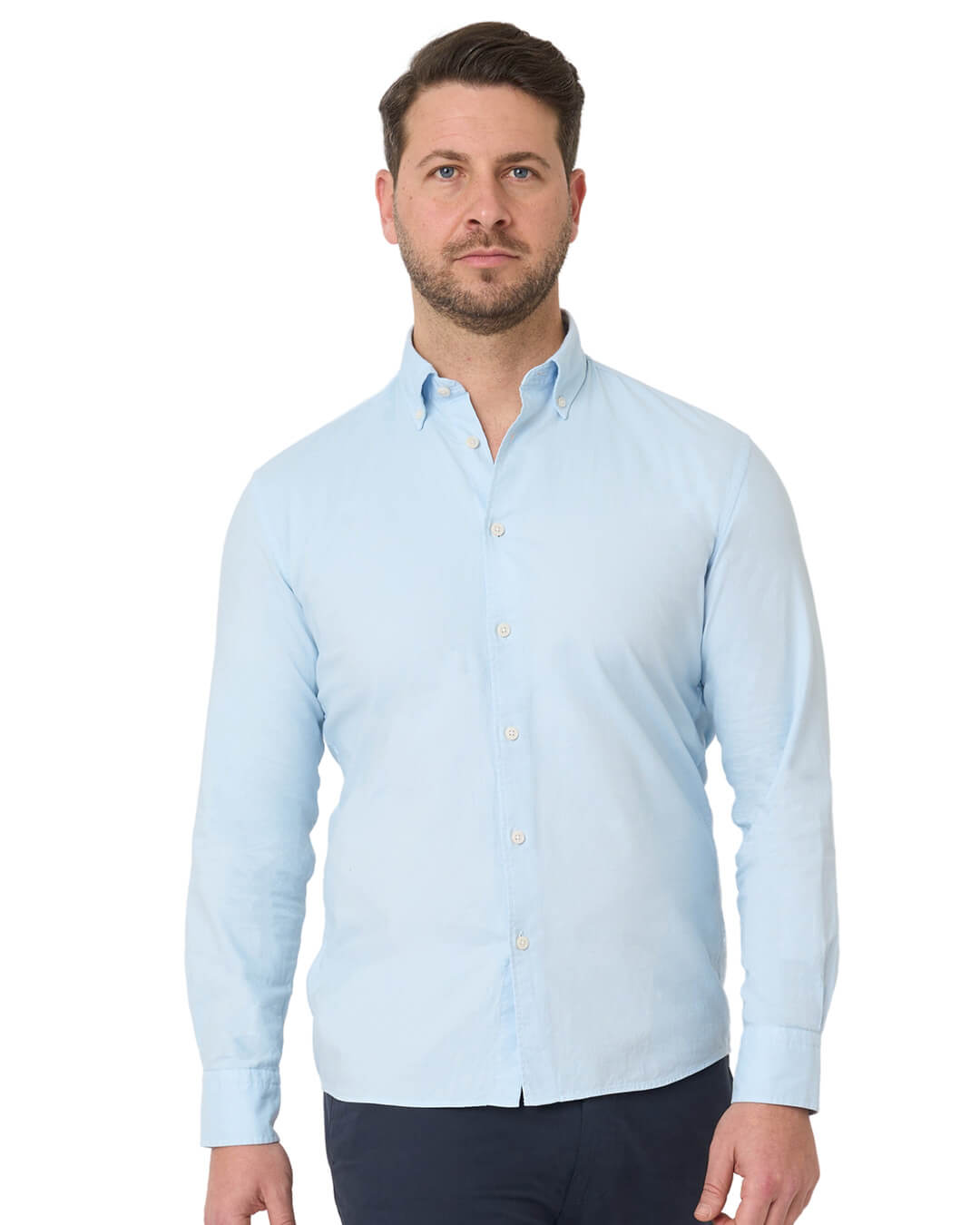 Sky Garment Dyed Oxford Button Down Shirt