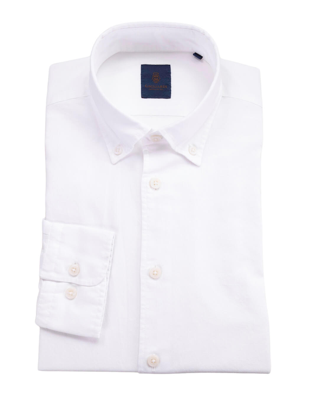 White Garment Dyed Oxford Button Down Shirt