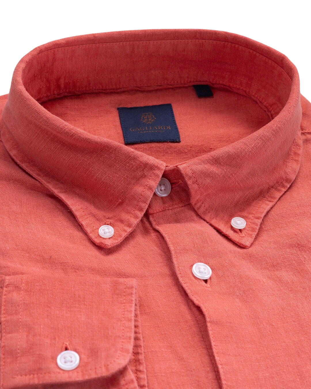 Crimson Garment Dyed Linen Button Down Shirt