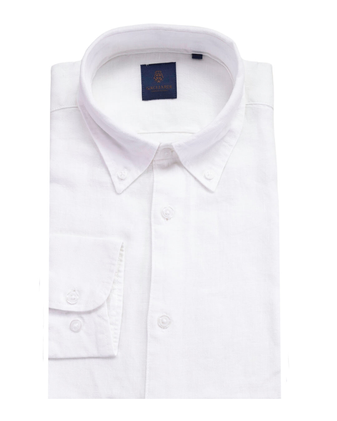 White Garment Dyed Linen Button Down Shirt