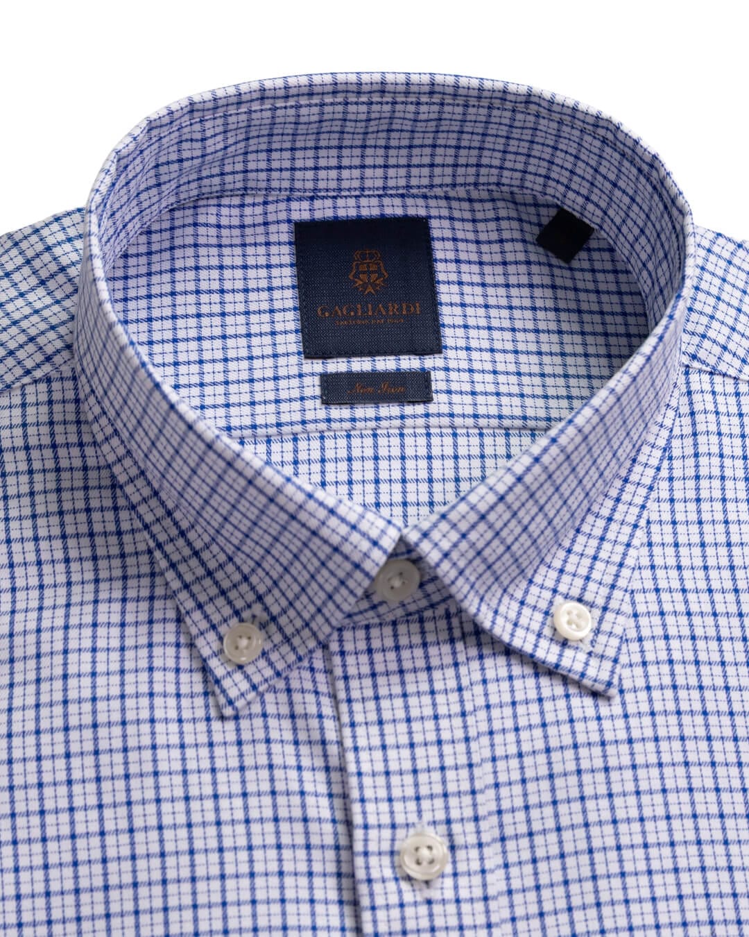 Gagliardi Navy Graph Check Non Iron Button Down Shirt