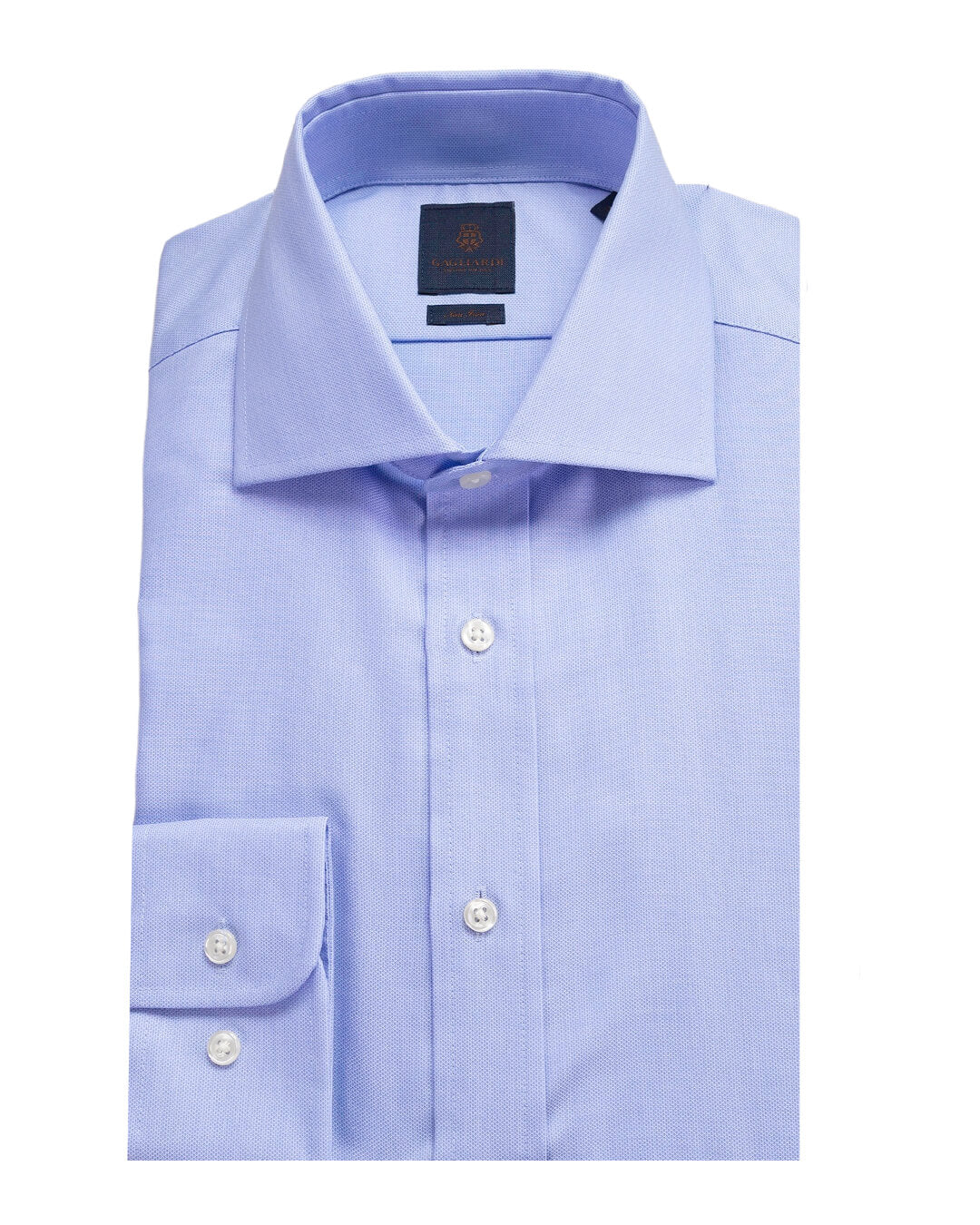 Blue Honeycomb Weave Non-iron Shirt