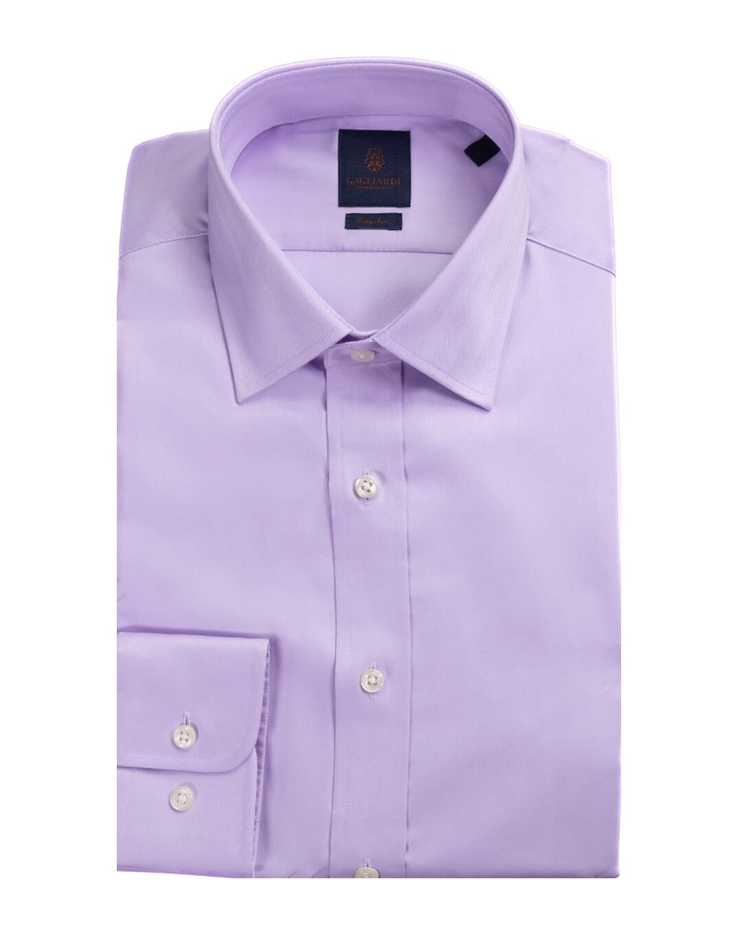 Gagliardi Lilac Herringbone Easy Iron Shirt
