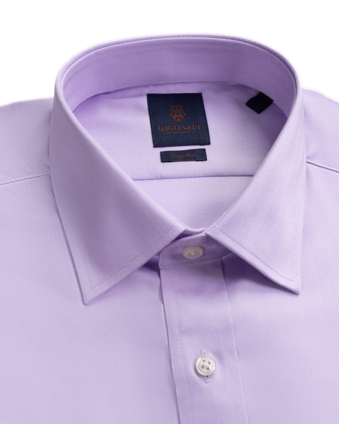 Gagliardi Lilac Herringbone Easy Iron Shirt