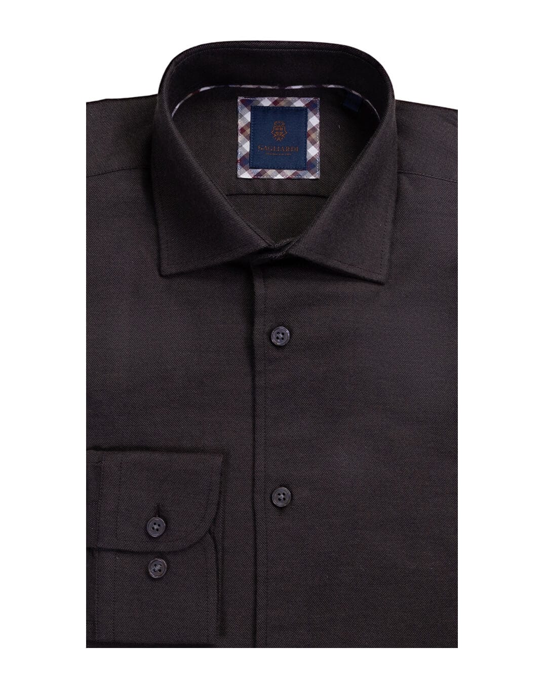 Gagliardi Brown Brushed Cotton Shirt