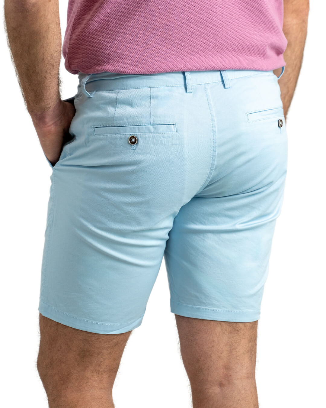Sky Twill Stretch Cotton Shorts