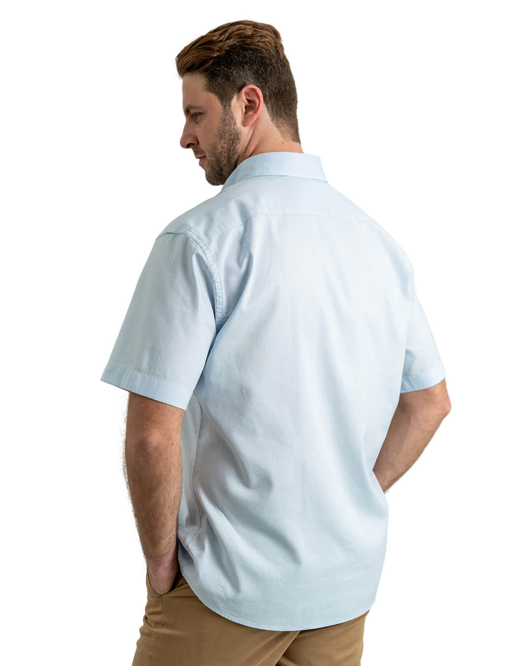 Sky Cotton Oxford Short Sleeve Shirt