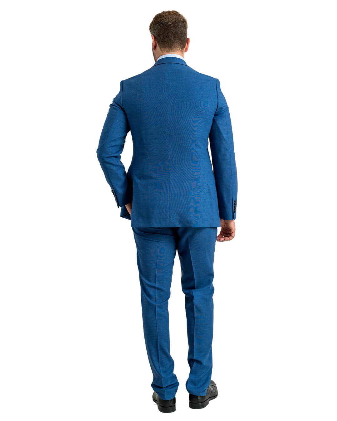 Blue Super 110s Natural Stretch Basketweave Suit