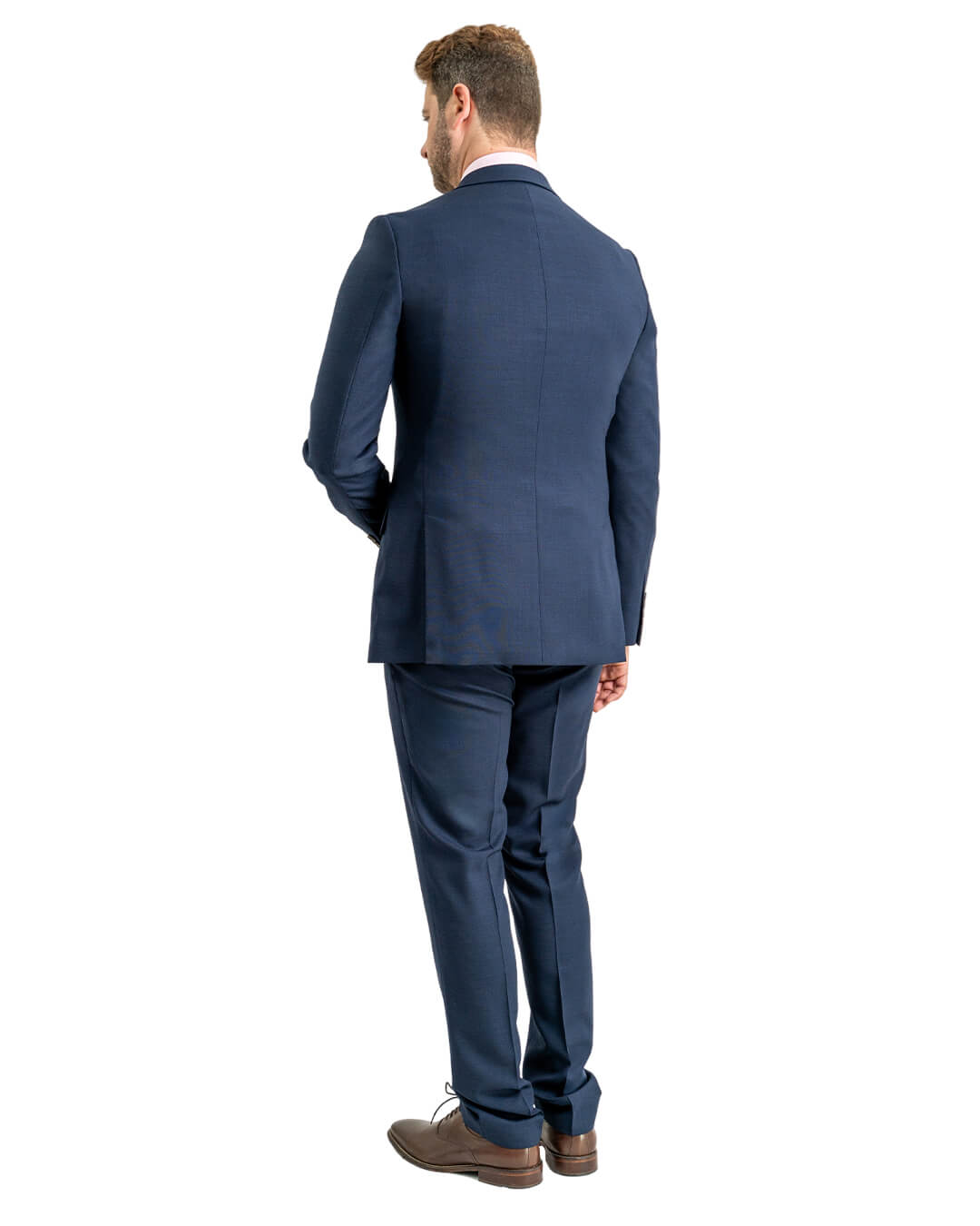 Navy Super 110s Natural Stretch Basketweave Suit