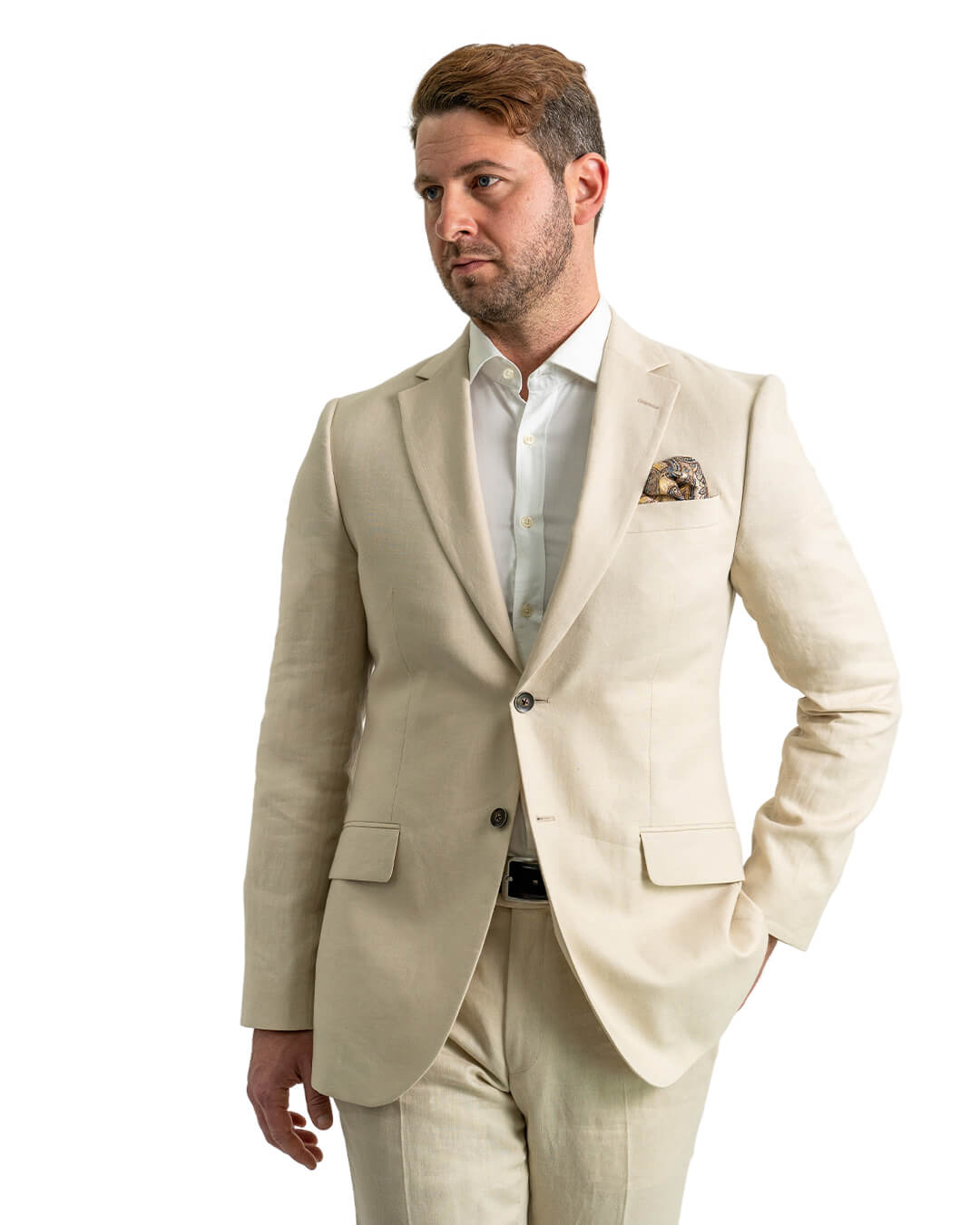 Stone Duca Visconti di Modrone Italian Linen Suit | Gagliardi