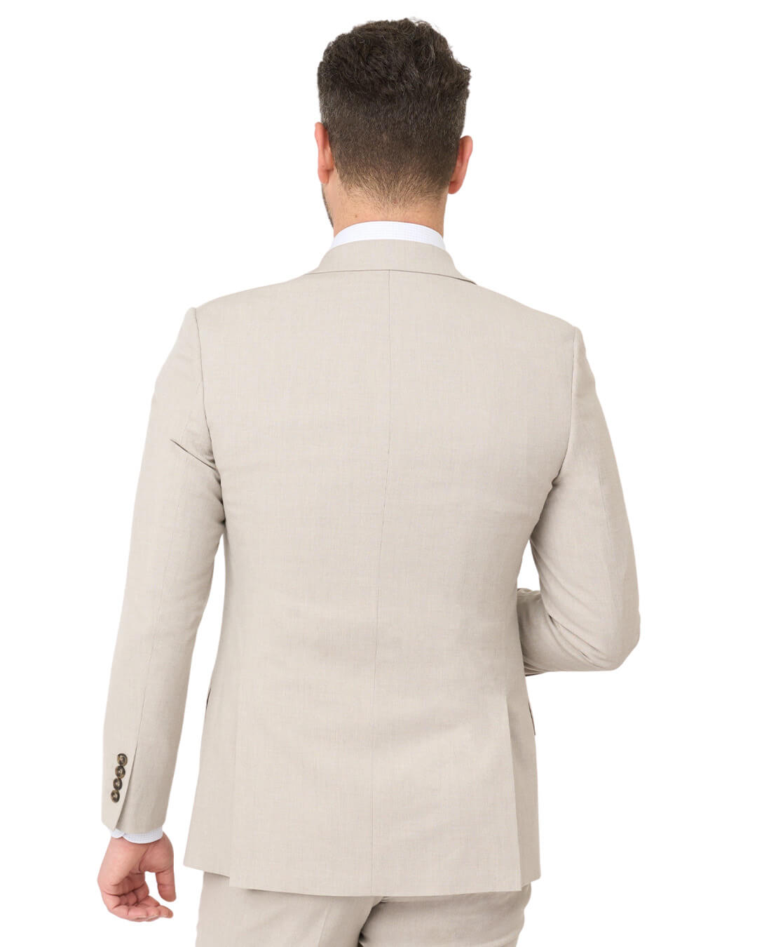 Stone Sharkskin Machine Washable Suit