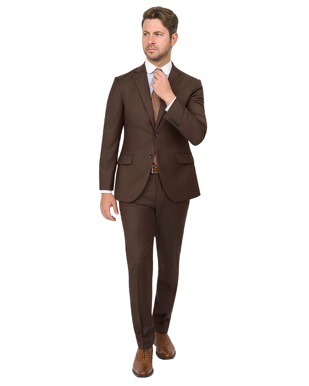 Gagliardi Brown Suit Twill Super 110S