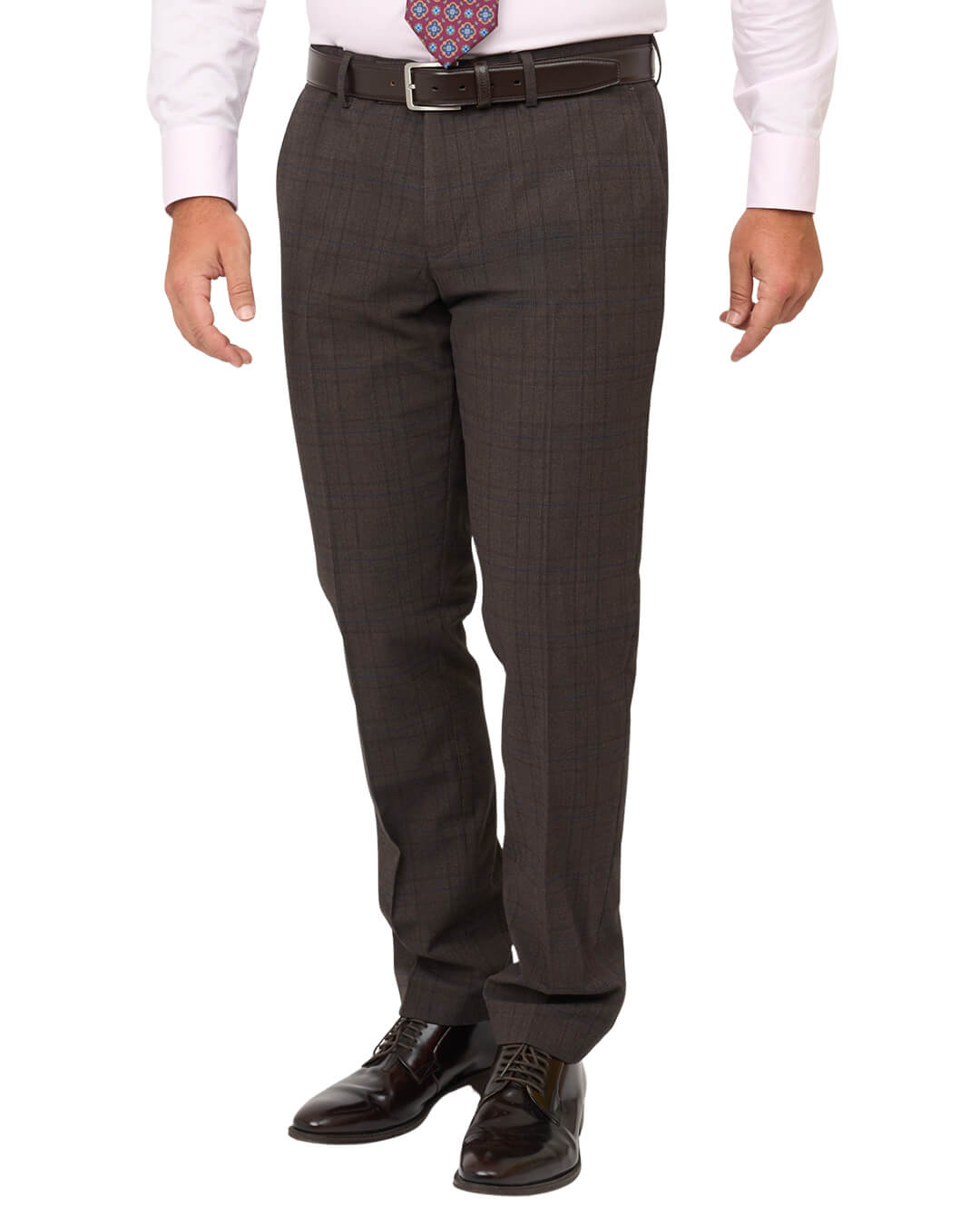 Gagliardi Brown Check Double Breasted Machine Washable Suit