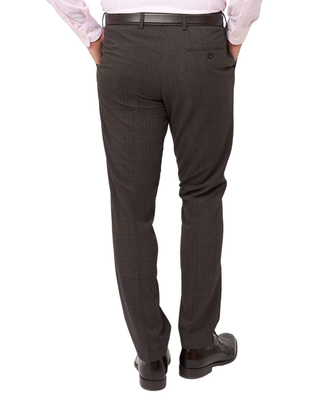 Gagliardi Brown Check Double Breasted Machine Washable Suit