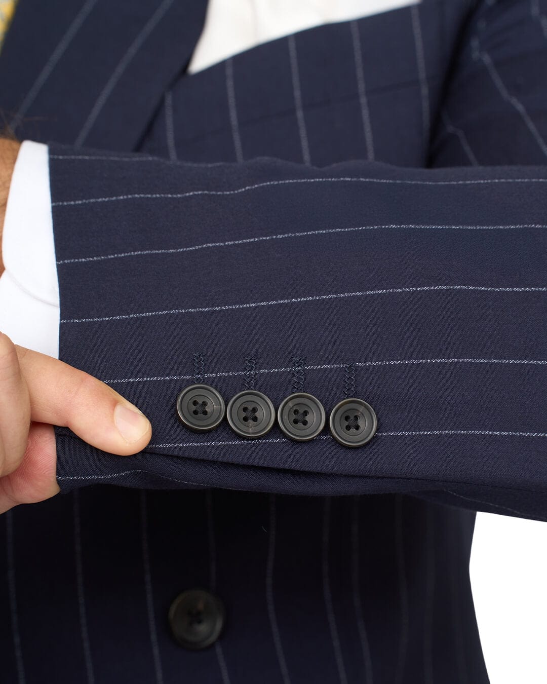 Gagliardi Navy Stripe Double Breasted Machine Washable Suit