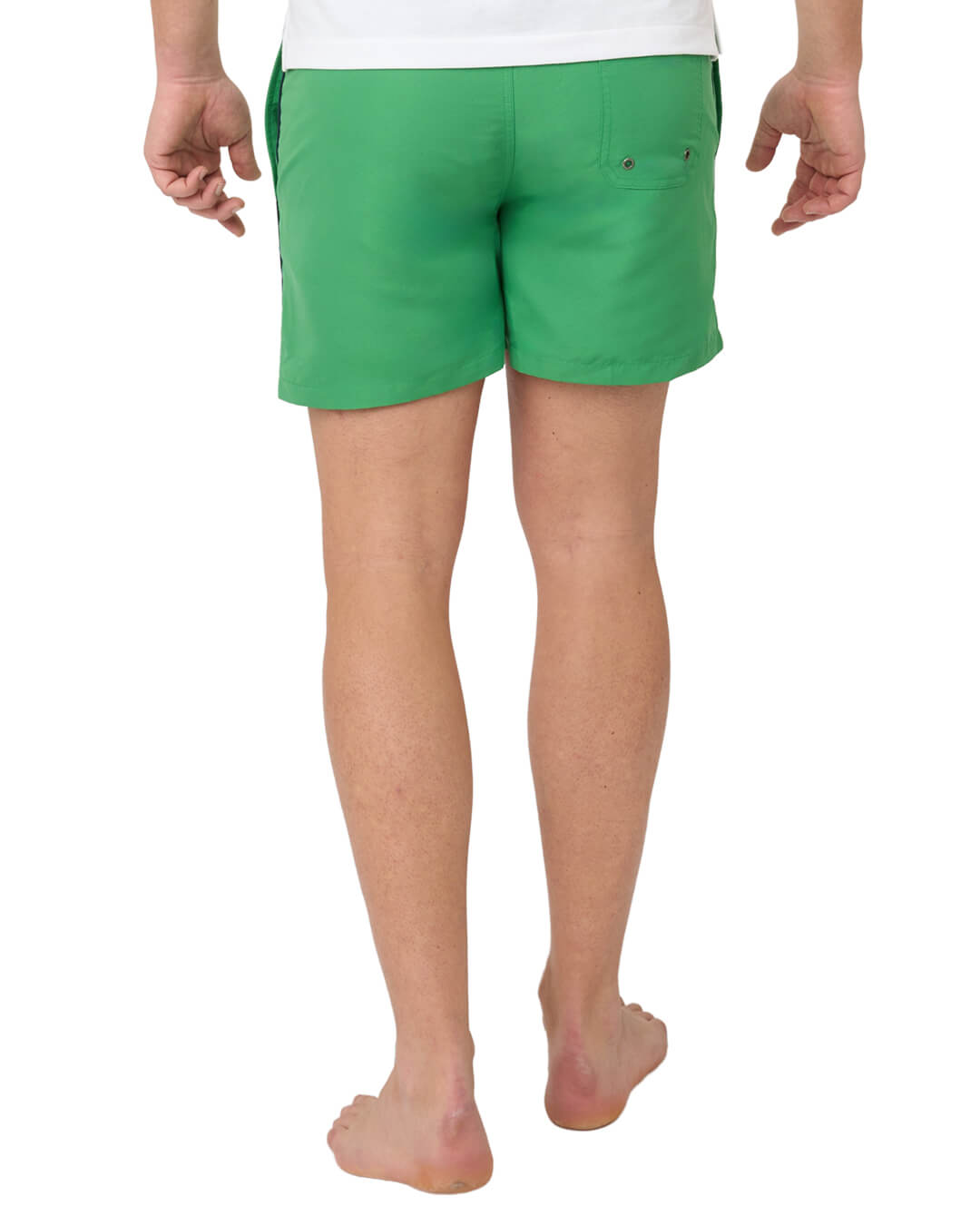 Green Piped Swim Shorts