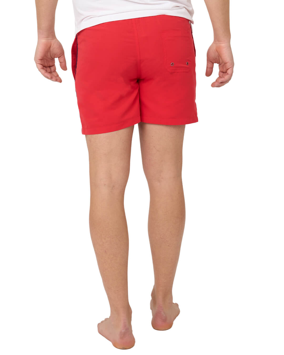 Red Piped Swim Shorts