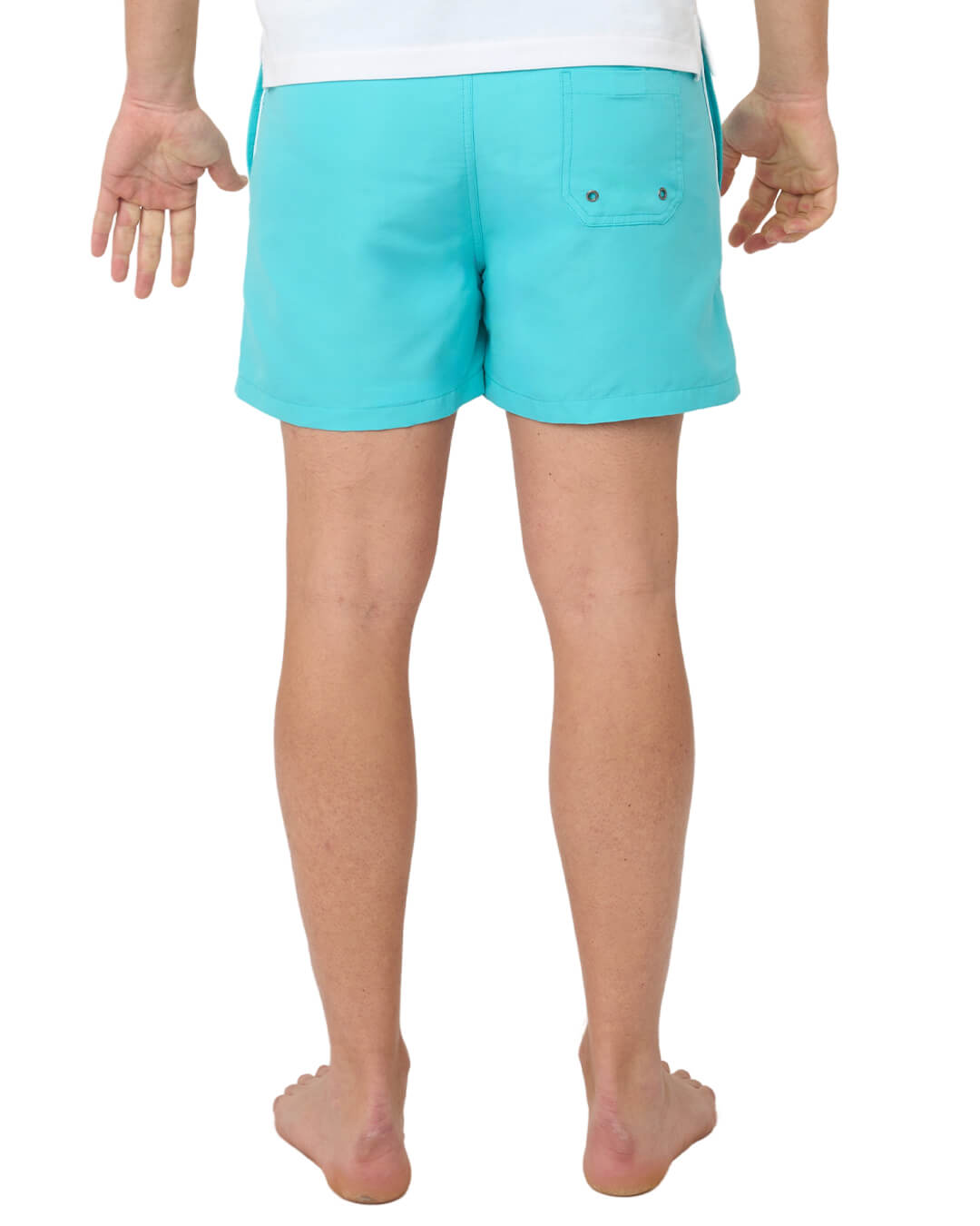 Turquoise Piped Swim Shorts