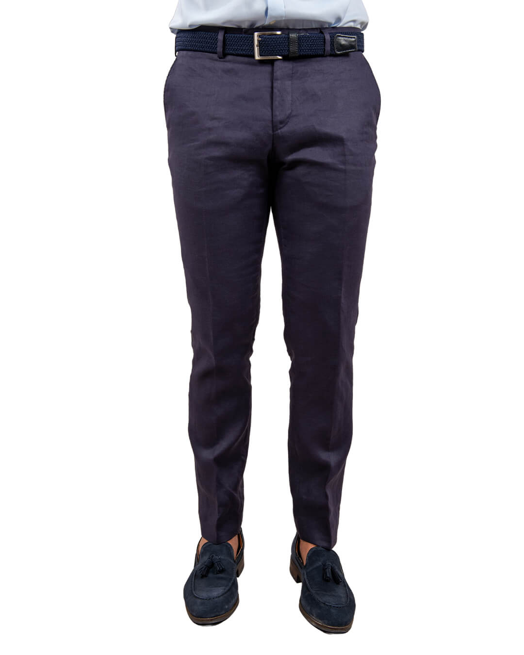 Navy Linen Trousers