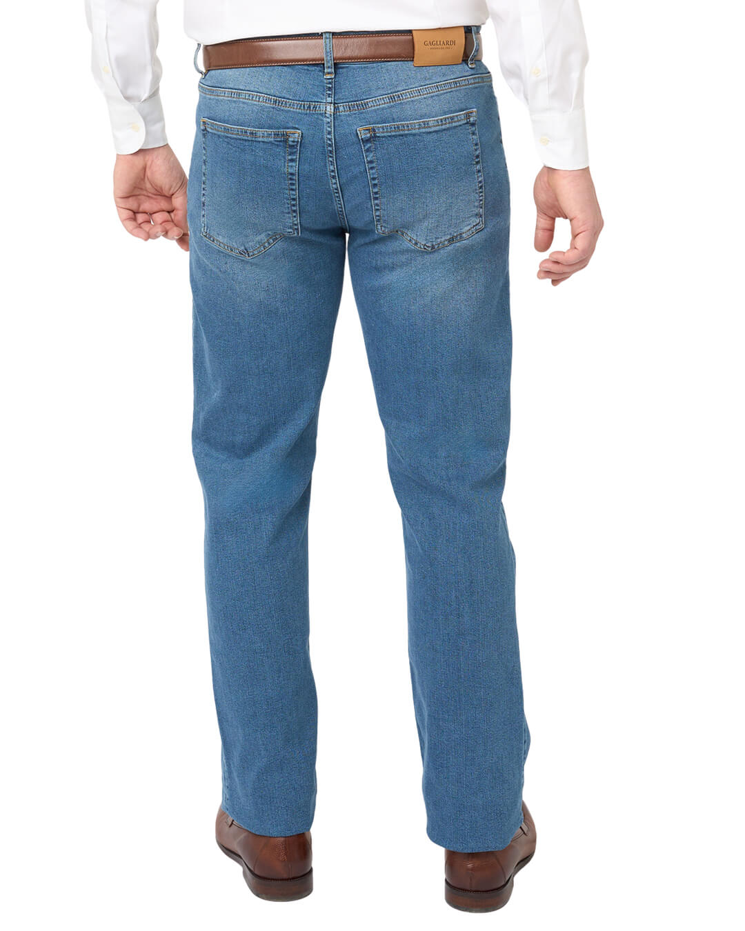 Mid-Blue Washed Jeans