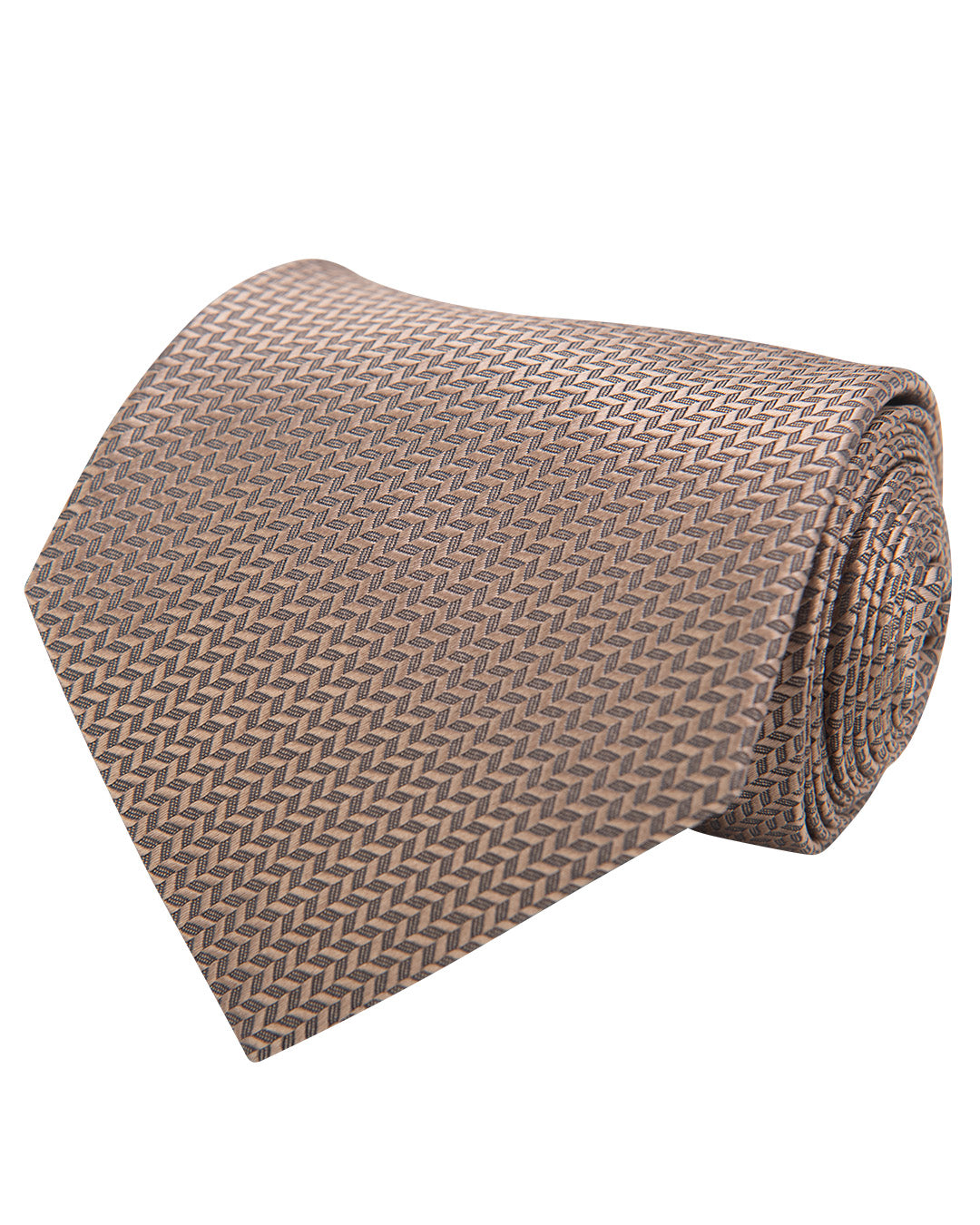 Gold Chevron Weave Italian Silk Tie