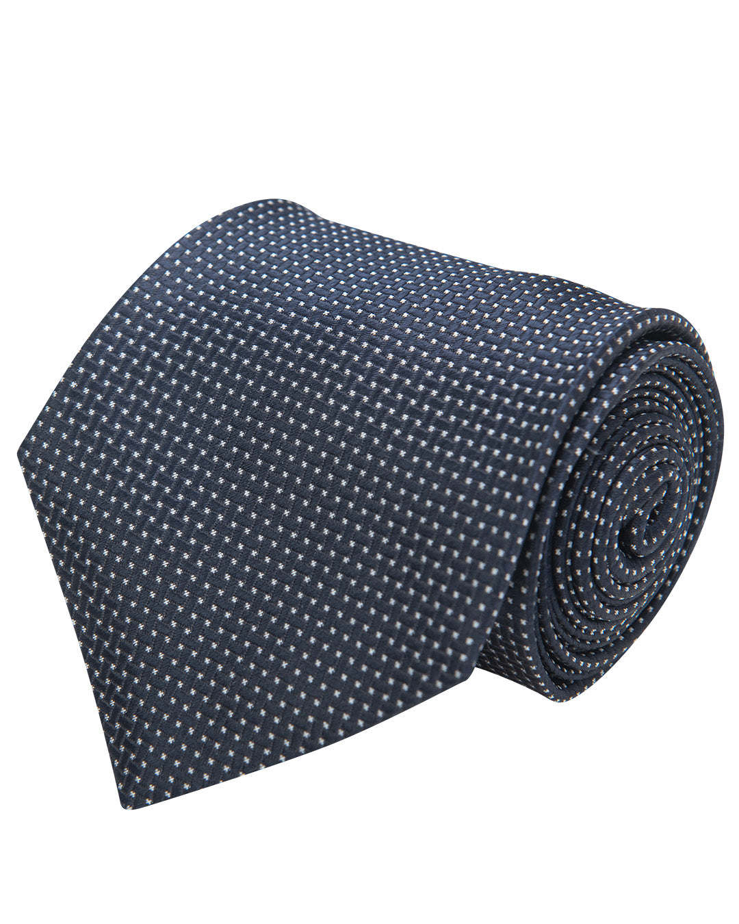 Navy Lattice Weave Italian Silk Tie