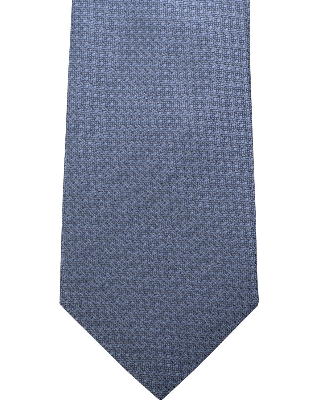 Grey Basketweave Tonal Spot Italian Silk Tie