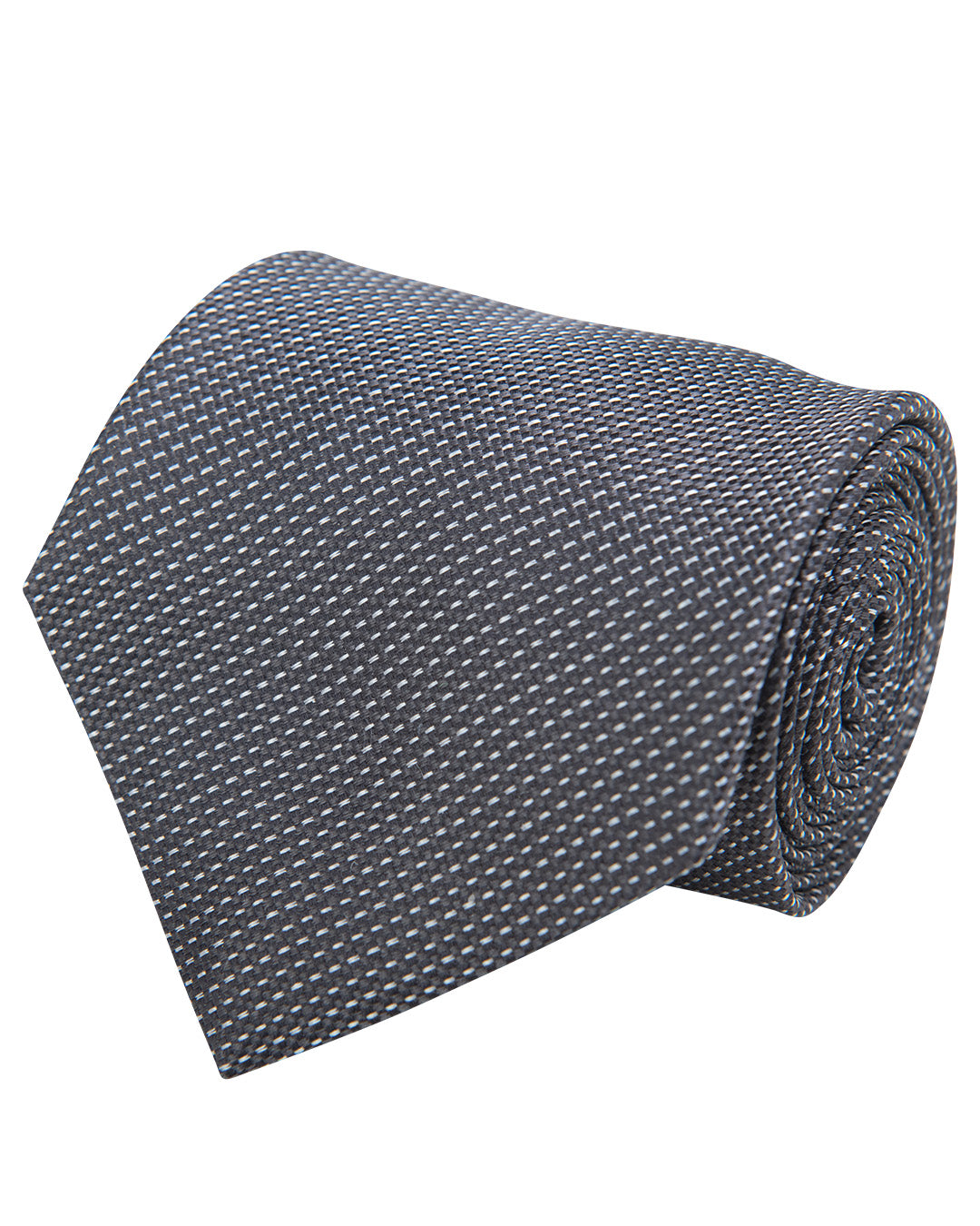 Grey Pindot Weave Italian Silk Tie