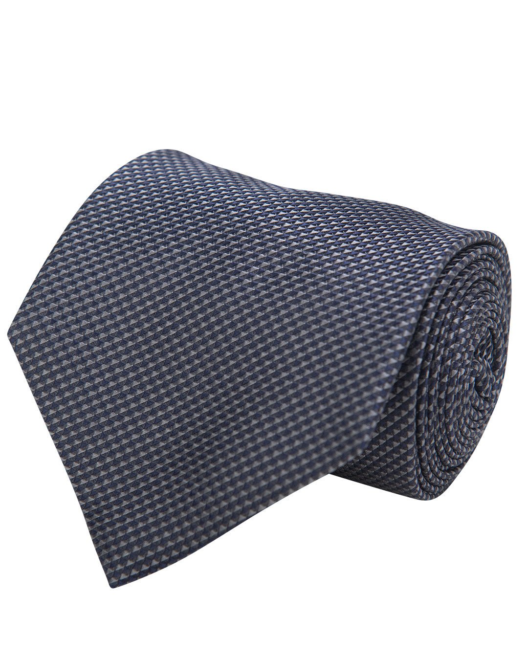Grey Oxford Weave Italian Silk Tie