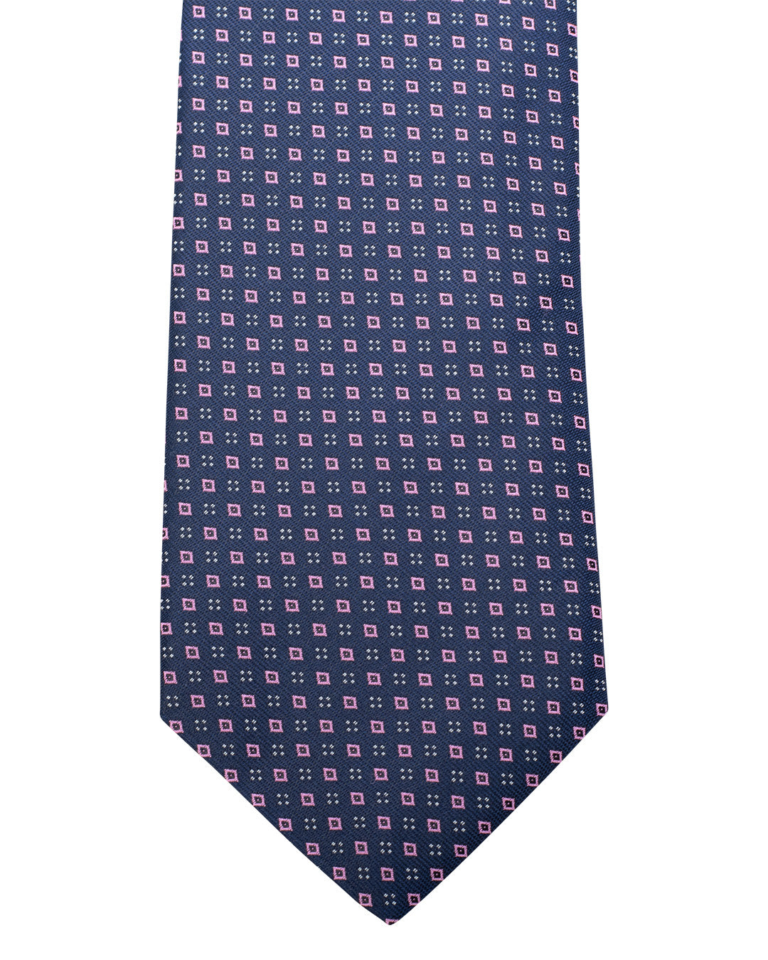 Orange Diamond Motif Twill Weave Italian Silk Tie