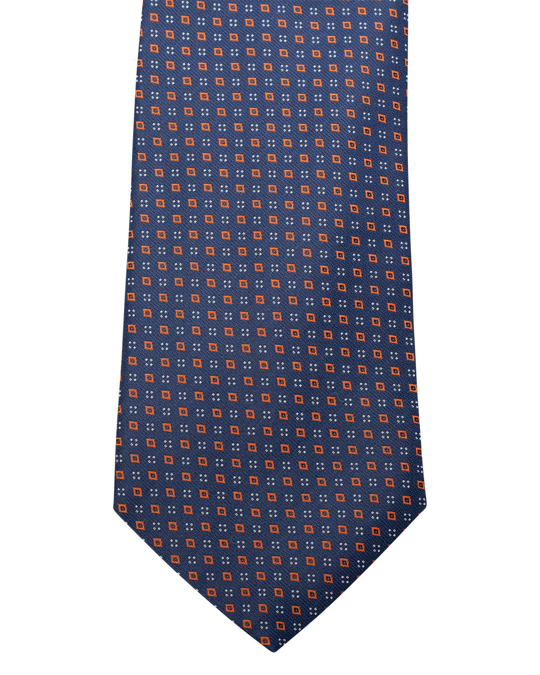 Red Diamond Motif Twill Weave Italian Silk Tie
