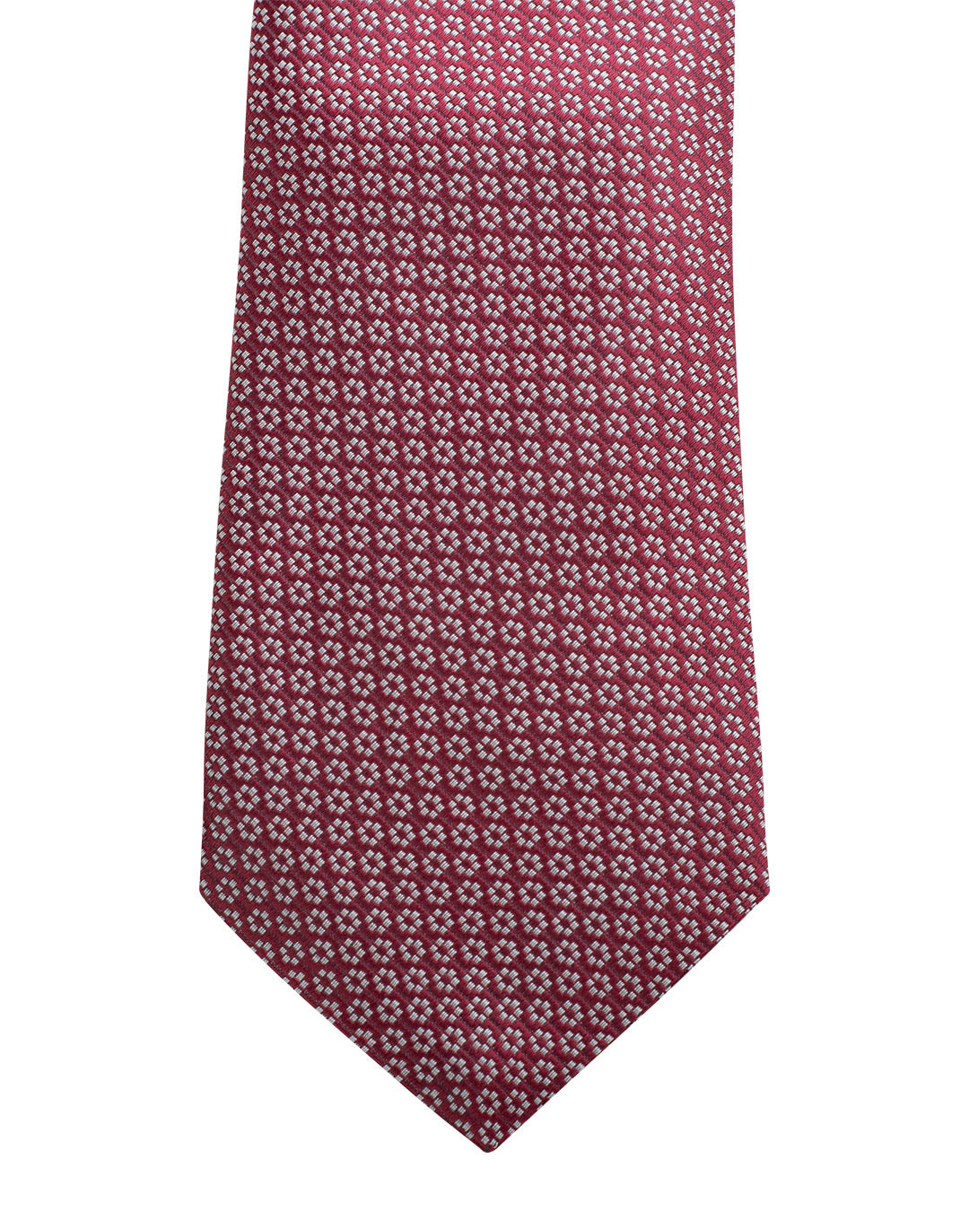 Red Floral Pattern Italian Silk Tie