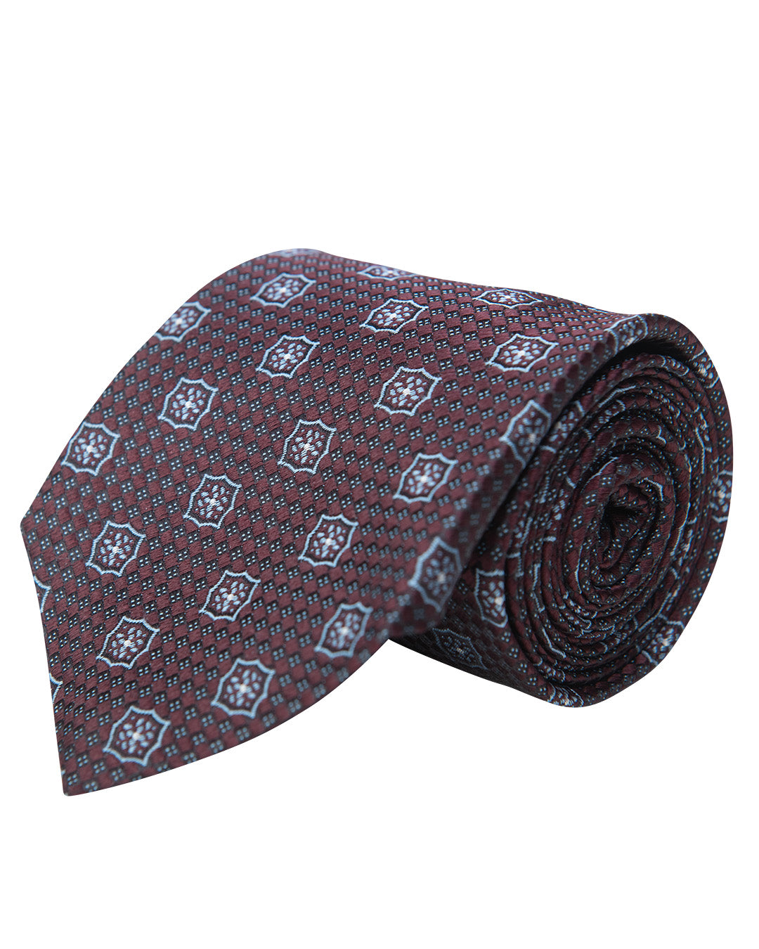 Sky Medallion Basketweave Italian Silk Tie