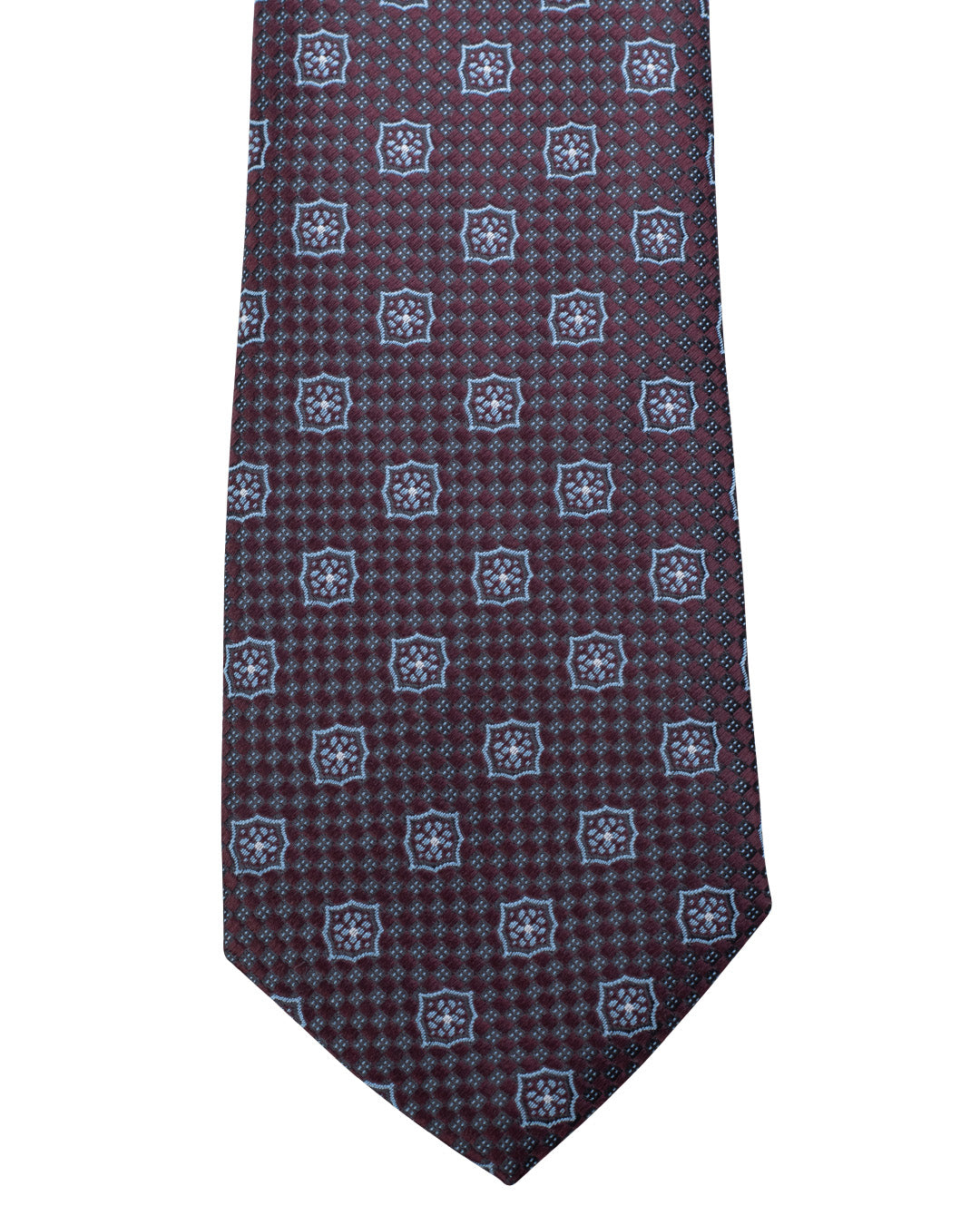 Sky Medallion Basketweave Italian Silk Tie
