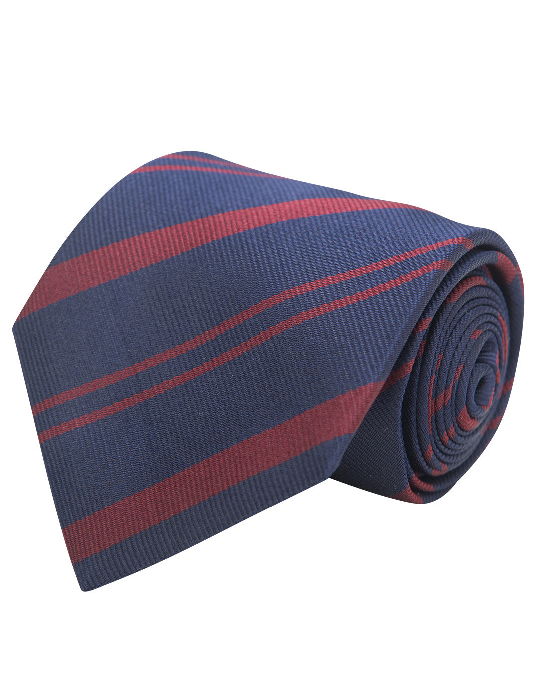 Burgundy Club Stripe Italian Silk Tie