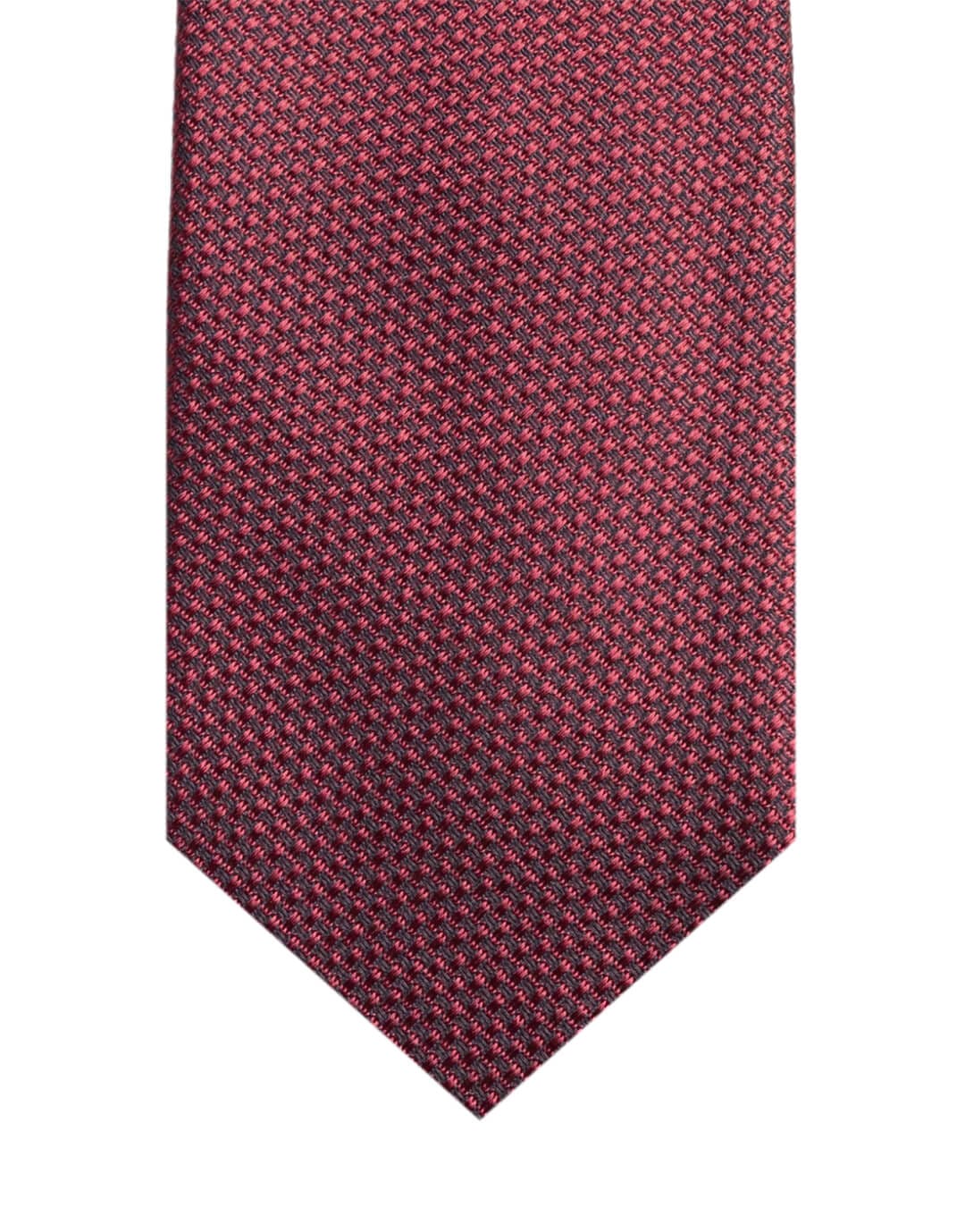 Gagliardi Red Basketweave Italian Silk Skinny Tie