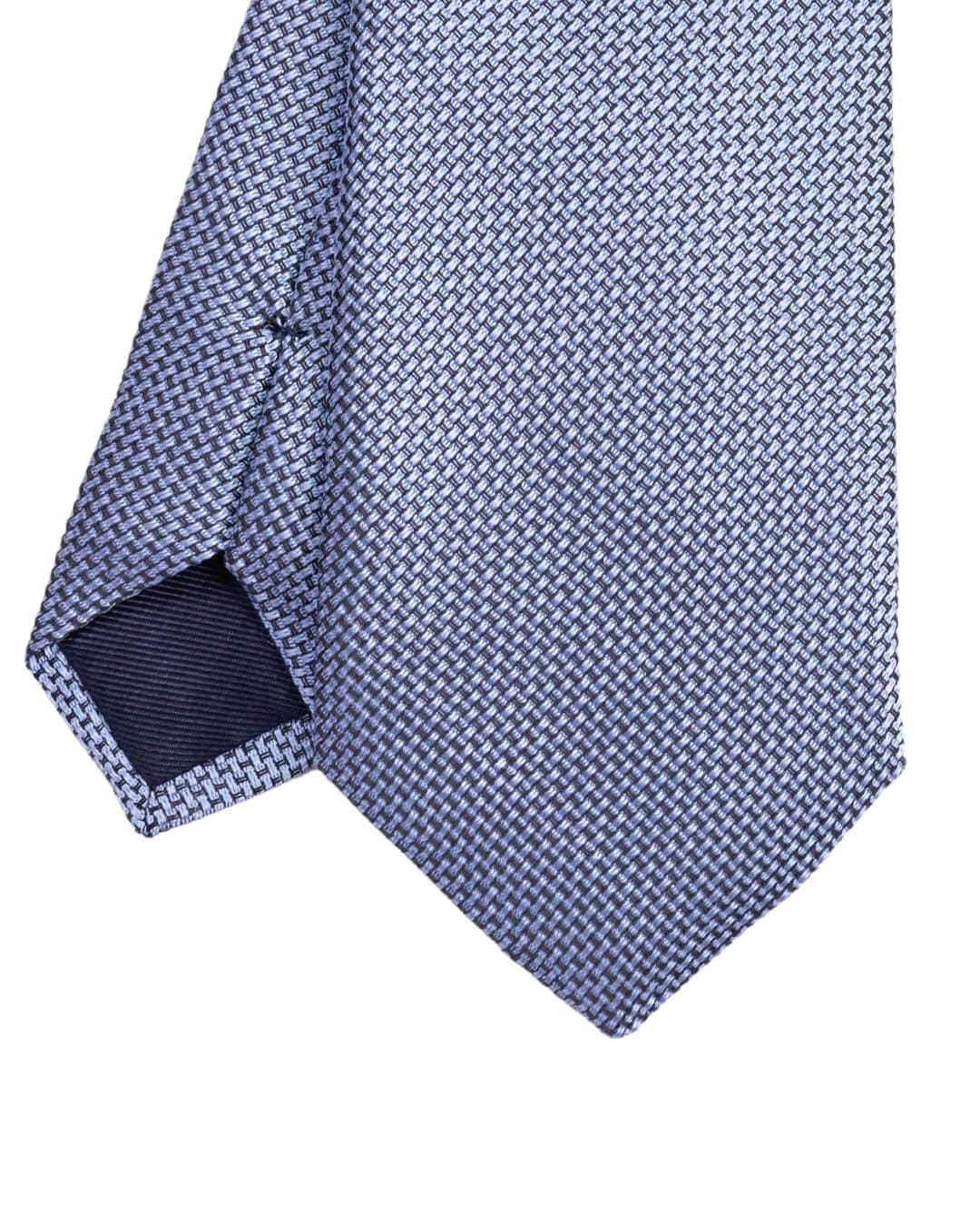 Gagliardi Sky Basketweave Italian Silk Skinny Tie